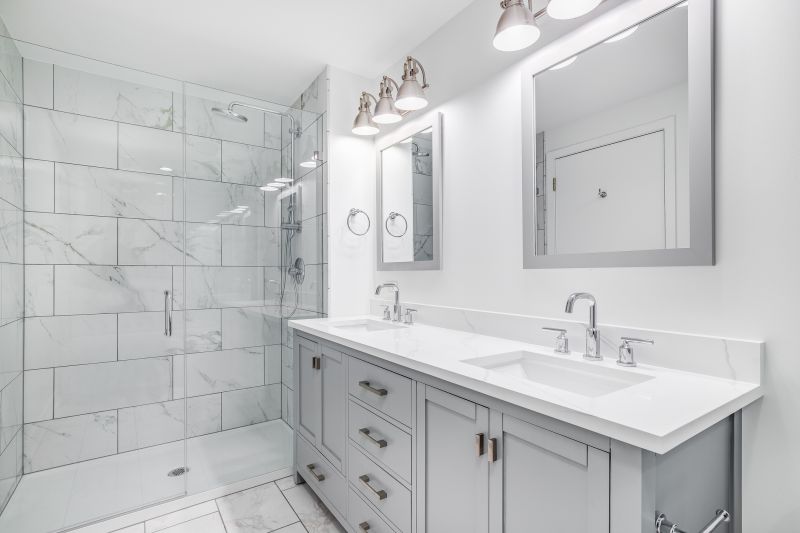 Luxury bathroom upgrade with marble accents